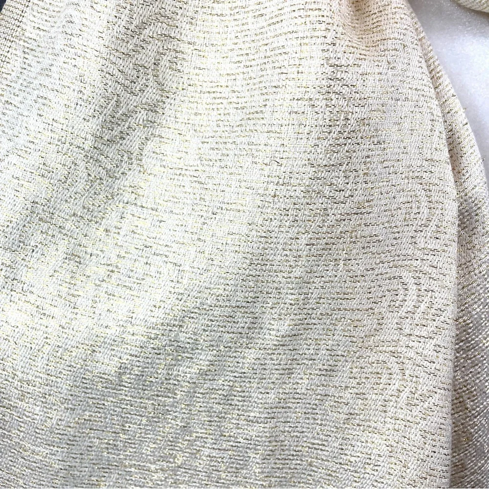 Scarf Metallic Cream Wrap 72